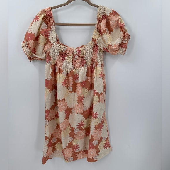 Faherty Ramona Floral Dress In Warm Jicaro Island Small - Picture 5 of 7
